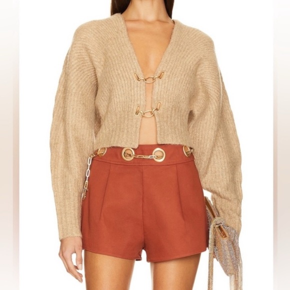 cult gaia Sweaters - NWT Cult Gaia Casella Cardigan in Champagne Size L